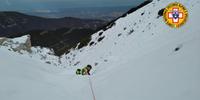 Il recupero dell'escursionista 37enne scivolato per 50 metri sul ghiaccio del Bolckhaus