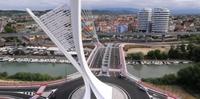 Una veduta di Pescara con il Ponte Flaiano