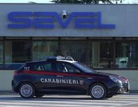 Auto dei carabinieri alla Sevel