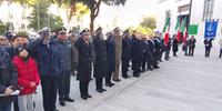 Pescara, l'omaggio alla bandiera questa mattina in largo Chiola per la festa del Tricolore (fotoservizio di Giampiero Lattanzio)