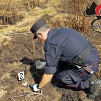 Le indagini dei Carabinieri forestali sul luogo dell'incendio