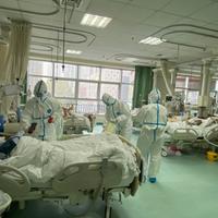 Un reparto di Terapia intensiva con pazienti affetti da coronavirus