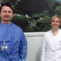 L’infermiere Fabrizio Raccomandato e Cecilia Passeri, responsabile del Centro Prelievi di cellule staminali di Pescara