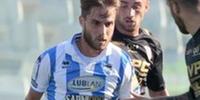Il centrocampista biancazzurro Luca Palmiero, 24 anni