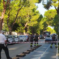 Forze dell'ordine mobilitate stamane a Pescara per i cinque pacchi bomba
