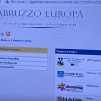 La pagina web della Regione Abruzzo che è stata hackerata e che è stata poi cambiata