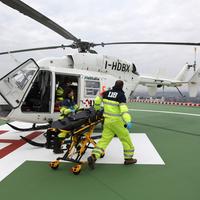 Elicottero del soccorso all'ospedale di Chieti