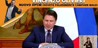Conte doppiato nel video satirico di Vincenzo Olivieri (da fb)