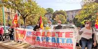 La manifestazione degli operatori sanitari a Pescara (foto G.Lattanzio)