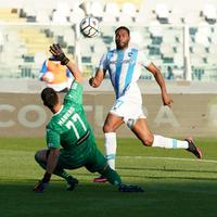 Ceter realizza il primo dei suoi due gol contro il Cittadella (fotoservizio di Giampiero Lattanzio)