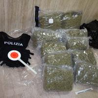 La marijuana sequestrata dalla polizia