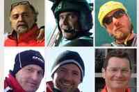 I 5 soccorritori vittime dell'elicottero del 118 e lo sciatore che tentarono di salvare