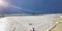 Il campo dell'Adriatico coperto dai teloni contro gelo e neve