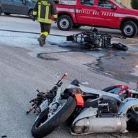 I due motocicli dopo l'incidente
