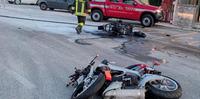 I due motocicli dopo l'incidente