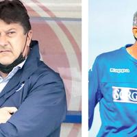 Il presidente del Pescara Daniele Sebastiani e l'allenatore Gaetano Auteri, a un passo dal Delfino