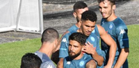 I calciatori del Napoli la scorsa estate a Castel Di Sangro