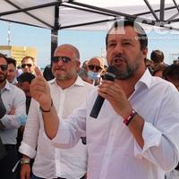 Matteo Salvini a Pescara (foto Giampiero Lattanzio)