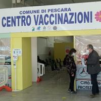 Il centro vaccini di Pescara