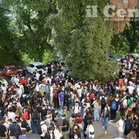 La protesta degli studenti del liceo Masci (foto Andrea Milazzo)
