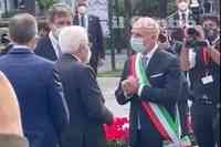 L'incontro tra Mattarella e il sindaco di Pescara Carlo Masci (foto di Daniele Berardi)