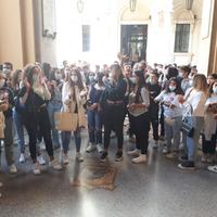 Lo sciopero degli studenti dell'istituto De Sterlich di Chieti scalo