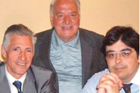 Francesco Moser, Vito Taccone e il giornalista Bulbarelli a una cena ad Avezzano