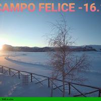 La piana di Campo Felice ricoperta dalla neve stamattina (foto di Meteo Aquilano)