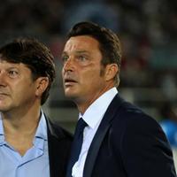Il presidente del Pescara Daniele Sebastiani e l'allenatore Massimo Oddo