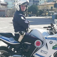 L’agente della polizia municipale Luca Di Ridolfi