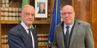 Il commissario straordinario della Zes Mauro Miccio e Roberto Egidi, direttore regionale dell'Abruzzo