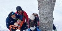 I primi soccorsi dopo l’incidente sugli sci avvenuto ieri a Passo Lanciano