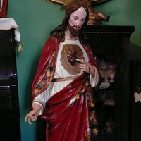 La statua del Sacro cuore di Gesù com'era
