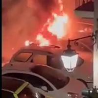 L'incendio in piazza del Malvò