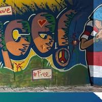 Street art sul lungofiume Pescara