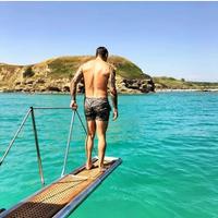 Claudio Marchisio sulla barca a Punta Aderci