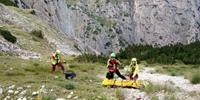 Le operazioni di recupero sulla Maiella da parte del Soccorso alpino