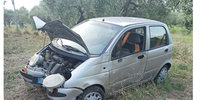 La Daewoo Matiz dell’anziano rimasto gravemente ferito nell’incidente avvenuto a Ortona,