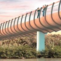 Un’elaborazione grafica del ponte ciclopedonale sul Tronto