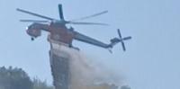 L'elicottero in azione a Civitella del Tronto