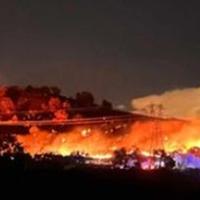 L'incendio a Colle spaccato vicino a Bucchianico