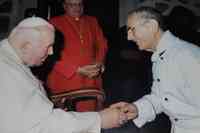 Lo chef Vittorio Saccone con papa Giovanni Paolo II