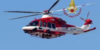 L'elicottero dei Reparto volo dei vigili del fuoco di Pescara