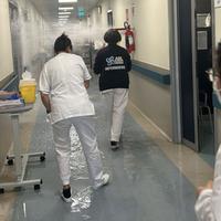 il reparto di Medicina allagato nell'ospedale Mazzini