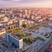 Una veduta di Perm, città nella Russia orientale con 1 milione circa di abitanti